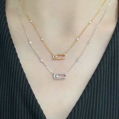 [⭐Glow]MOVE UNO DIAMOND NECKLACE
