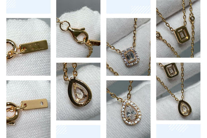 [⭐Glow]MY TWIN 2 ROW DIAMOND NECKLACE