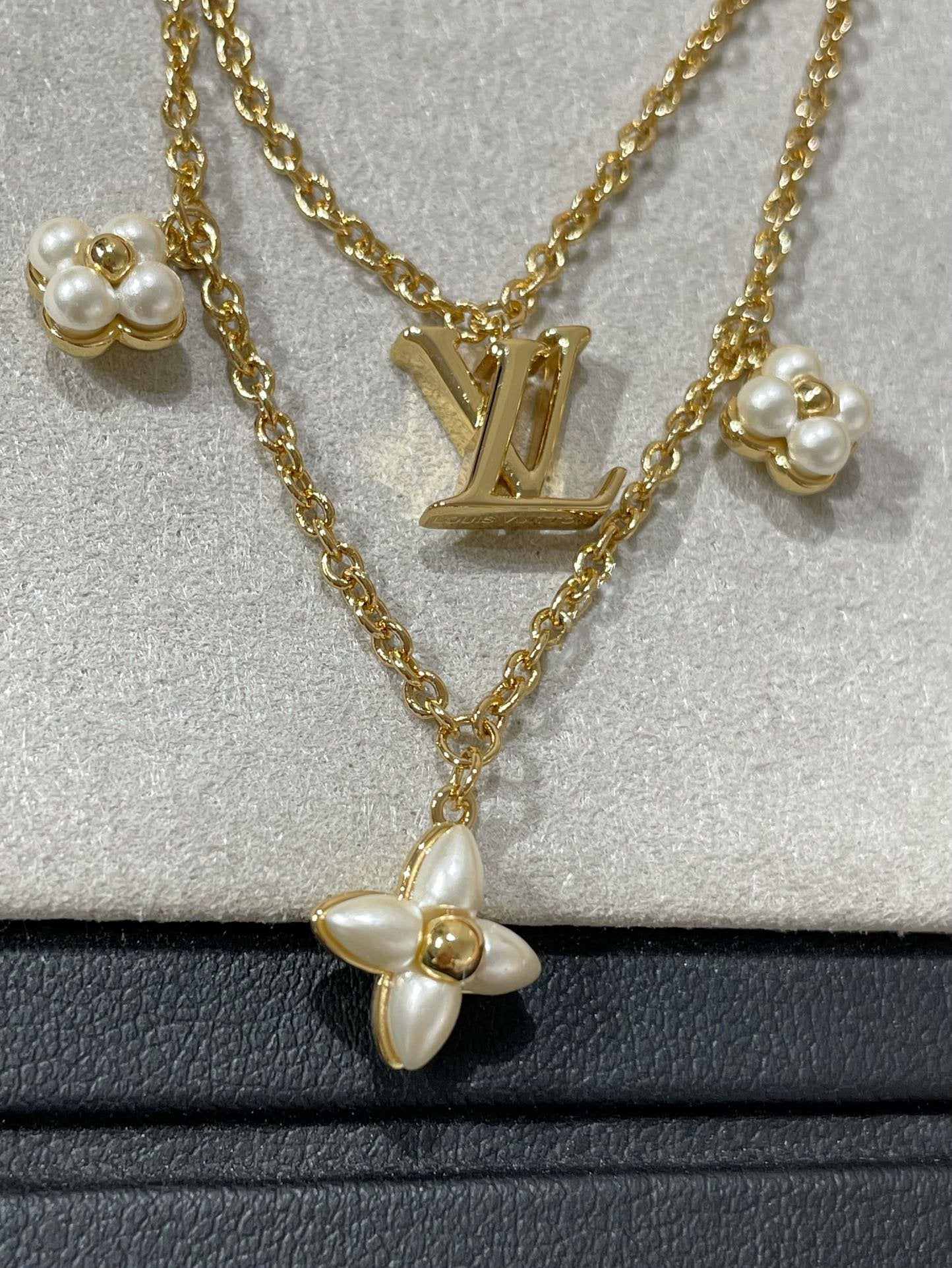 [⭐Glow]FLOWERGRAM GOLD MOP DOUBLE ROW NECKLACE
