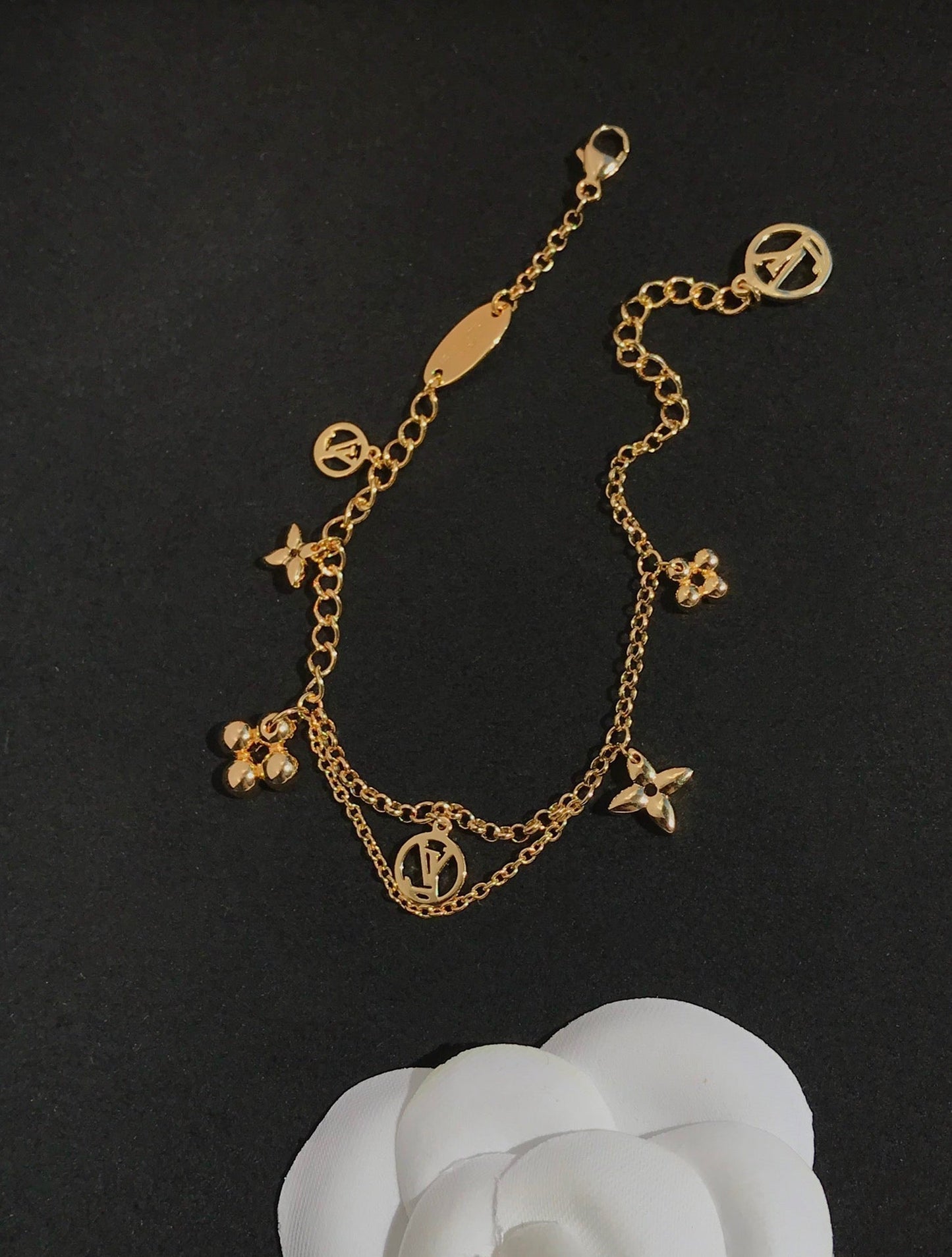 [⭐Glow]BLOOMING PINK GOLD MOP BRACELET