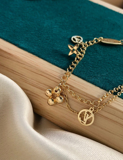 [⭐Glow]BLOOMING PINK GOLD MOP BRACELET
