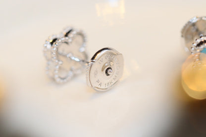 [⭐Glow]CLOVER MINI TURQUOISE SILVER STUD EARRINGS