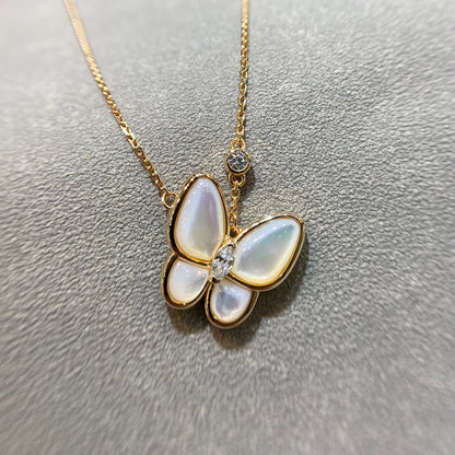 [⭐Glow]BUTTERFLY MOP DIAMOND NECKLACE
