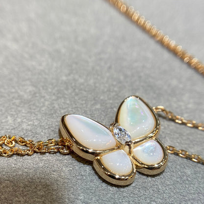 [⭐Glow]BUTTERFLY MOP DIAMOND NECKLACE