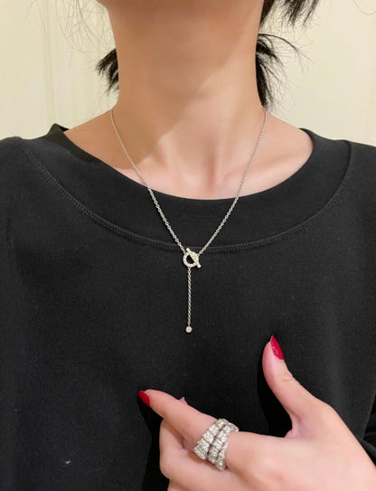 [⭐Glow]FINESSE SILVER DIAMOND NECKLACE