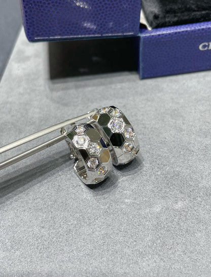 [⭐Glow]BEE LOVE DIAMOND HOOP EARRINGS
