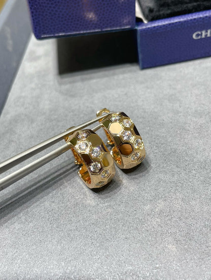 [⭐Glow]BEE LOVE DIAMOND HOOP EARRINGS