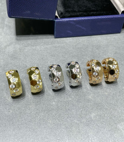 [⭐Glow]BEE LOVE DIAMOND HOOP EARRINGS