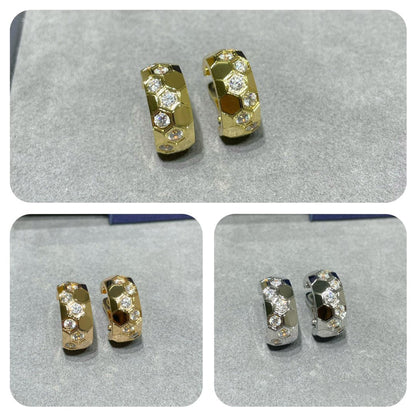 [⭐Glow]BEE LOVE DIAMOND HOOP EARRINGS