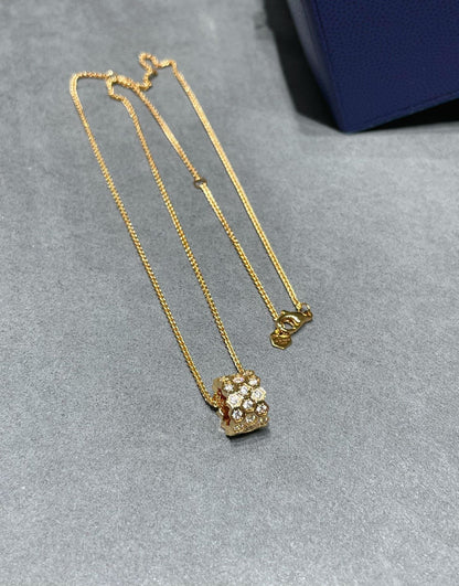 [⭐Glow]BEE LOVE DIAMOND PAVED 3 ROW NECKLACE