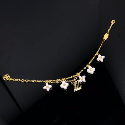 [⭐Glow]LOGO 6 MOTIF STAR AND SUN GOLD BRACELET