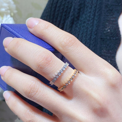 [⭐Glow]BEE LOVE DIAMOND PAVED SMALL RING