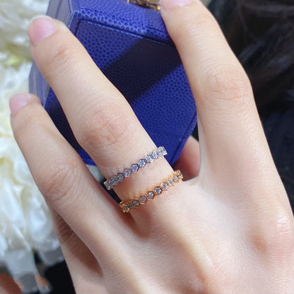 [⭐Glow]BEE LOVE DIAMOND PAVED SMALL RING