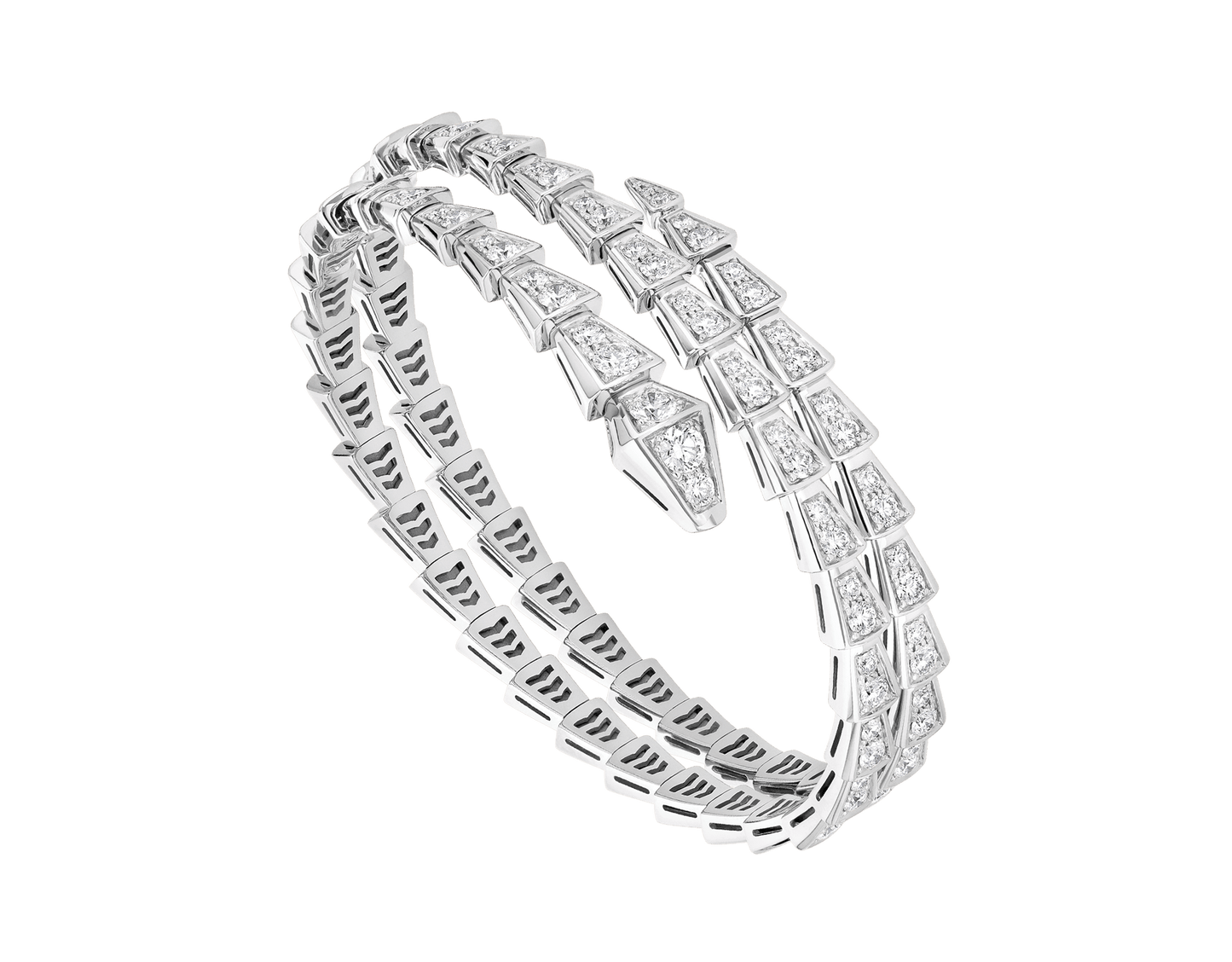 [⭐Glow]SERPENTI BRACELET SILVER DIAMOND DOUBLE ROW