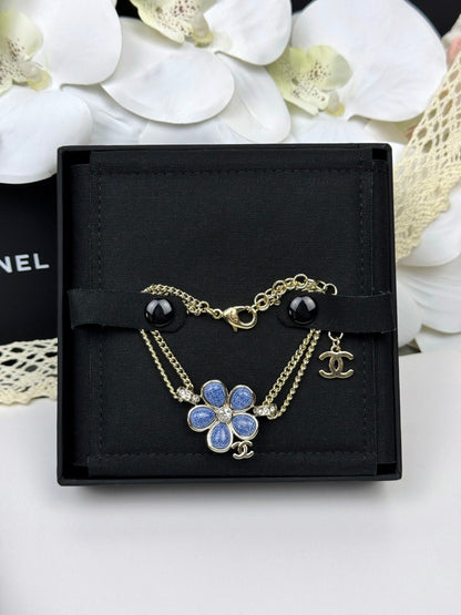 [⭐Glow]VOLTE New Blue Floral Double-Layer Bracelet