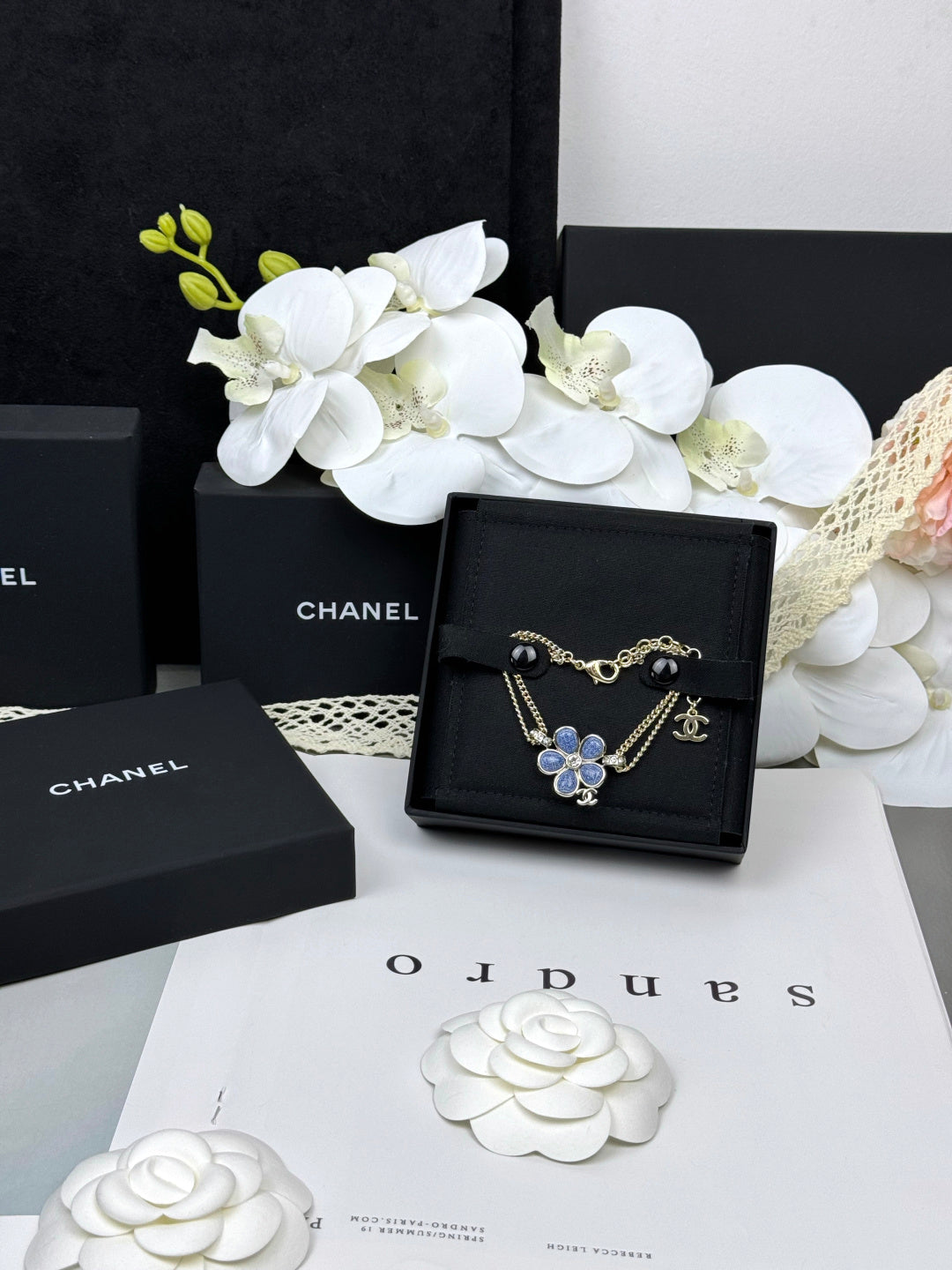 [⭐Glow]VOLTE New Blue Floral Double-Layer Bracelet