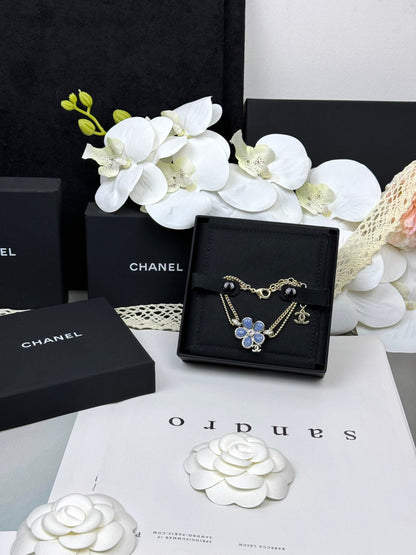 [⭐Glow]VOLTE New Blue Floral Double-Layer Bracelet