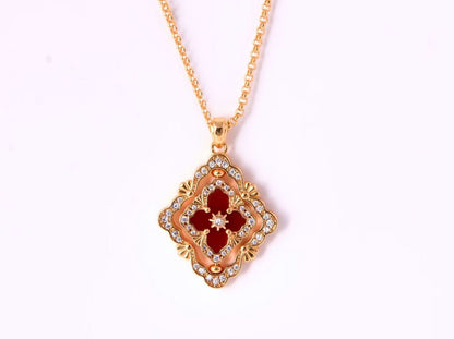 [⭐Glow] B.C.L ENAMEL ROTATING SINGLE-DIAMOND NECKLACE（Various colors）