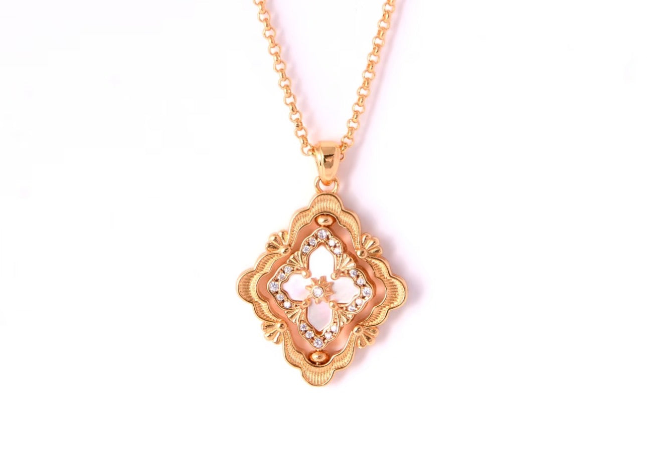 [⭐Glow] B.C.L ENAMEL ROTATING SINGLE-DIAMOND NECKLACE（Various colors）