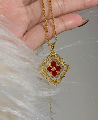 [⭐Glow] B.C.L ENAMEL ROTATING SINGLE-DIAMOND NECKLACE（Various colors）