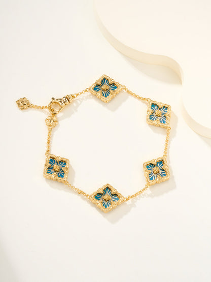 [⭐Glow]B.C.L ENAMELED Five-Flower Bracelet（Various Colors)