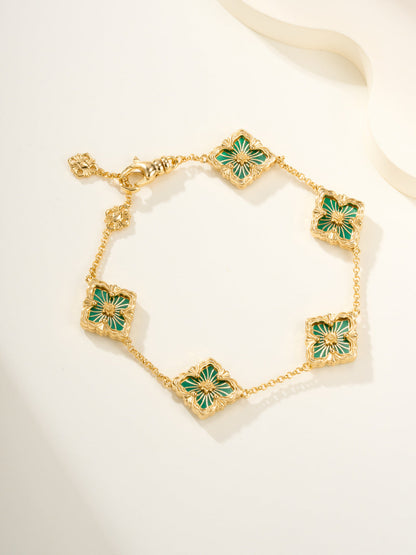 [⭐Glow]B.C.L ENAMELED Five-Flower Bracelet（Various Colors)