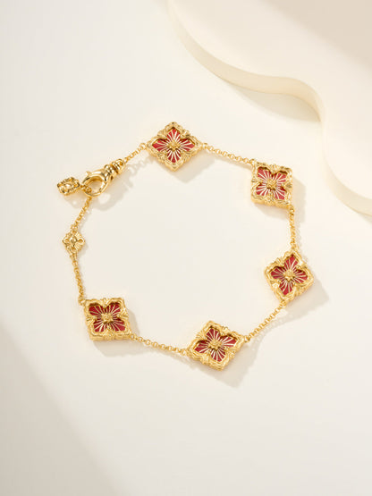 [⭐Glow]B.C.L ENAMELED Five-Flower Bracelet（Various Colors)