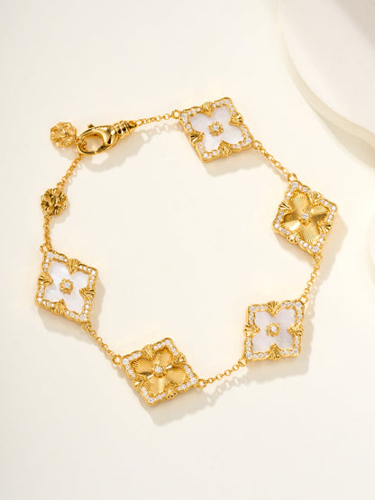 [⭐Glow]B.C.L ENAMELED Five-Flower Bracelet（Various Colors) BIG SIZE