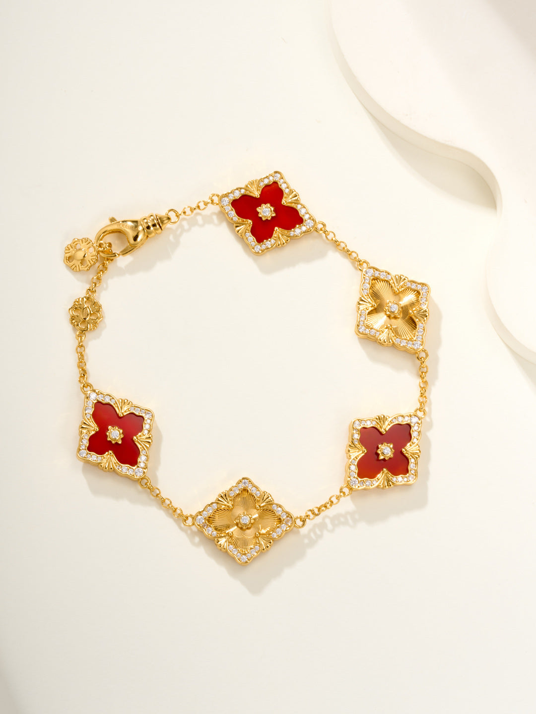 [⭐Glow]B.C.L ENAMELED Five-Flower Bracelet（Various Colors) BIG SIZE