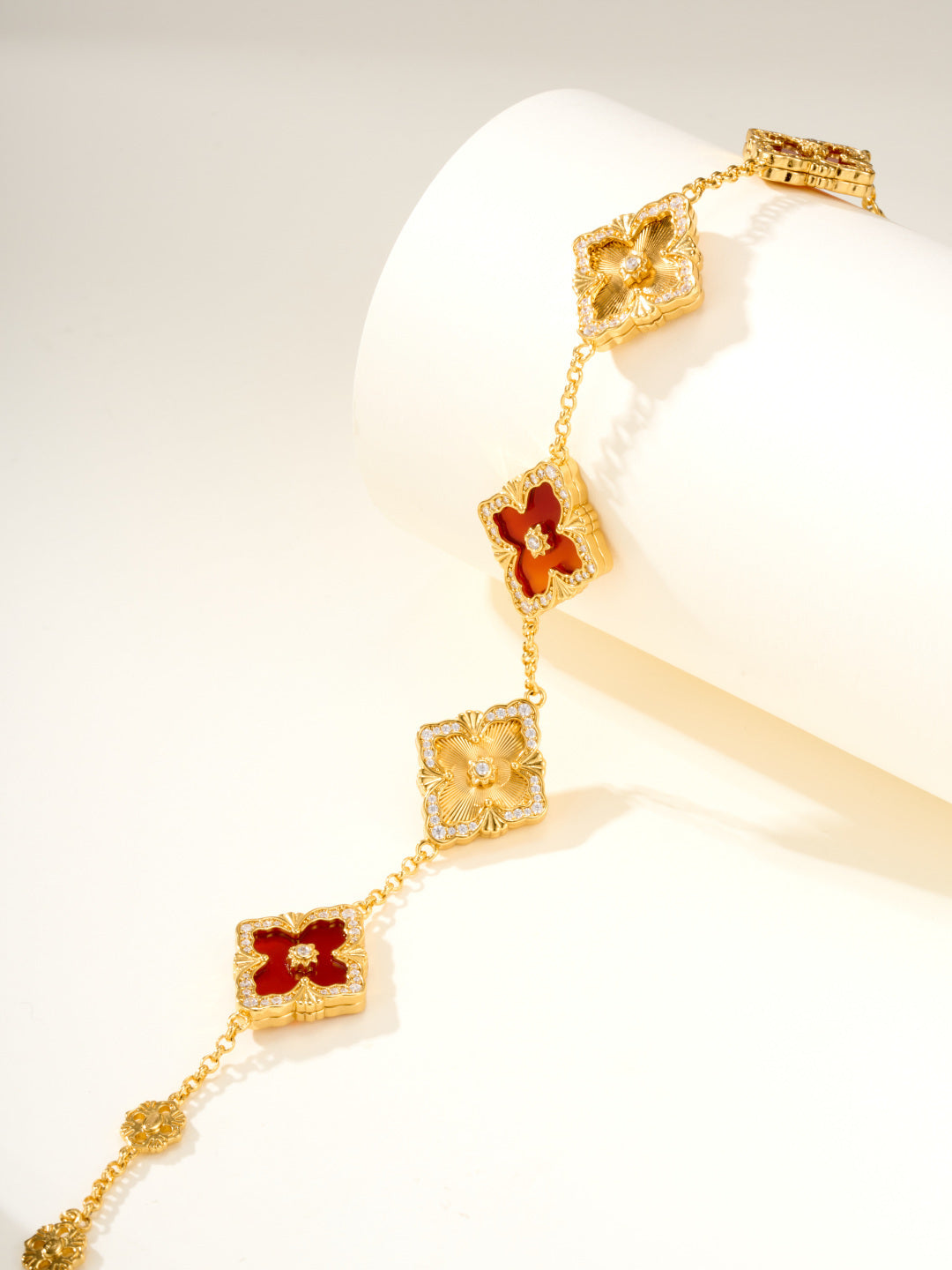 [⭐Glow]B.C.L ENAMELED Five-Flower Bracelet（Various Colors) BIG SIZE