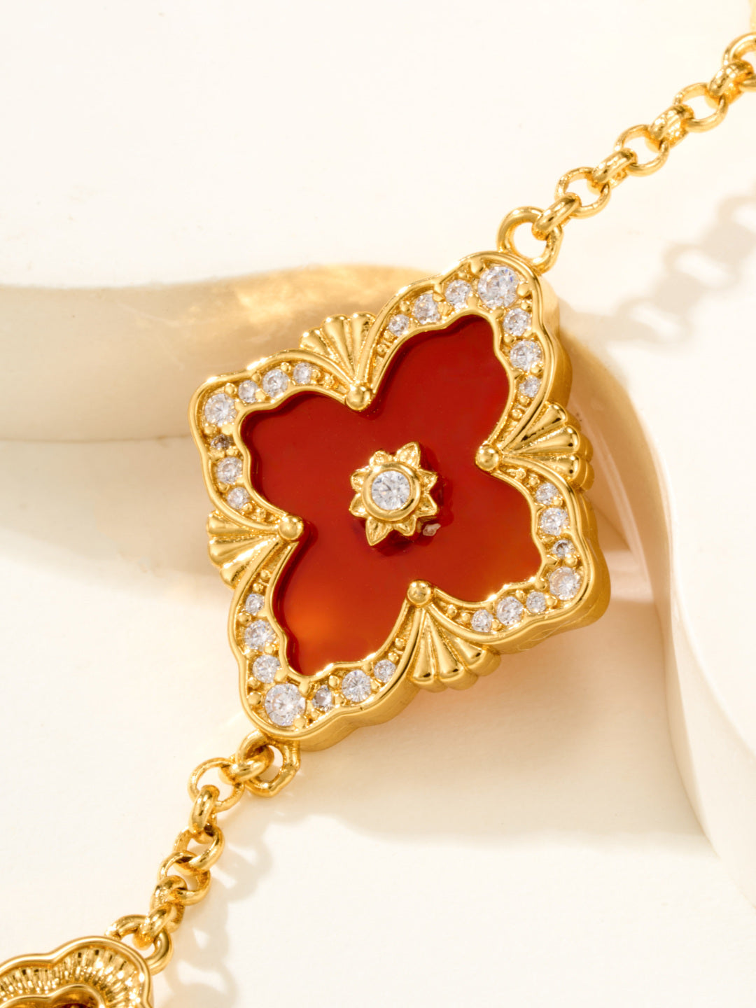 [⭐Glow]B.C.L ENAMELED Five-Flower Bracelet（Various Colors) BIG SIZE