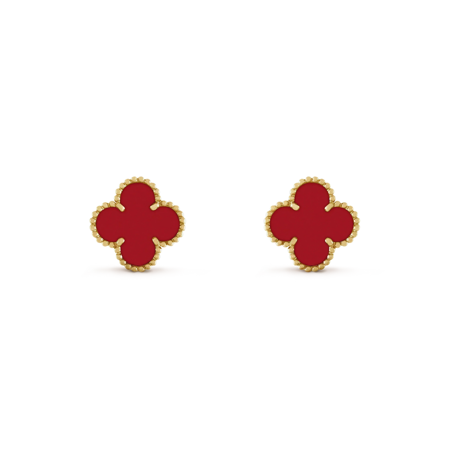 [⭐Glow]CLOVER MINI 9.5MM CARNELIAN EARRINGS