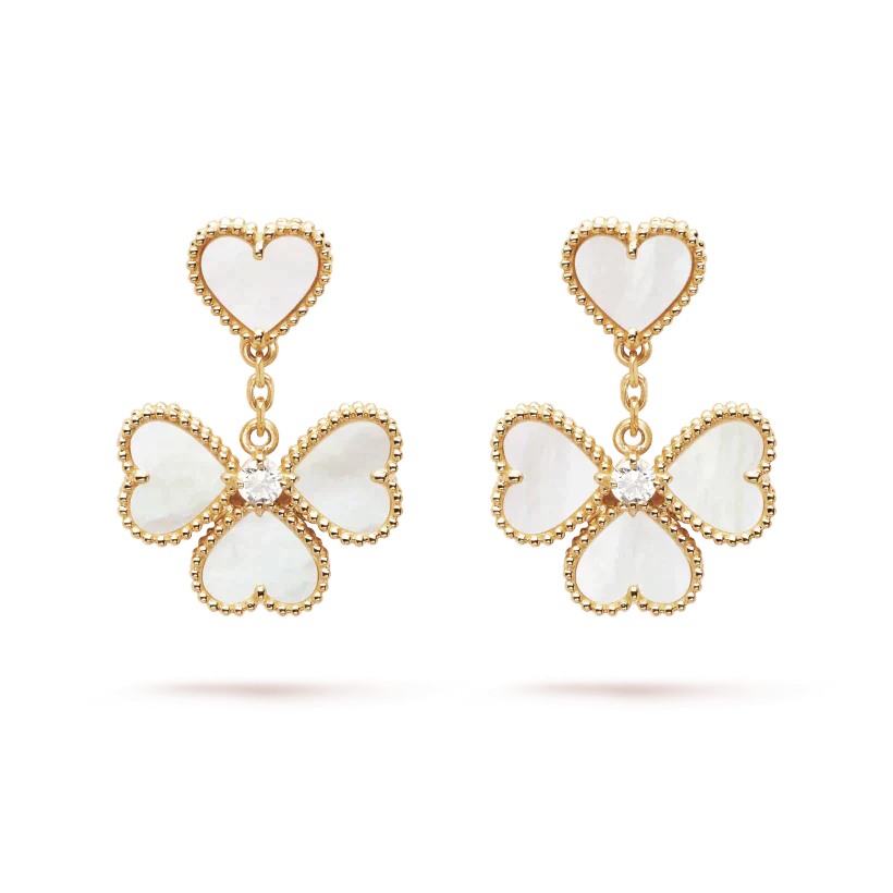 [⭐Glow]CLOVER SWEET WHITE MOP EARRINGS