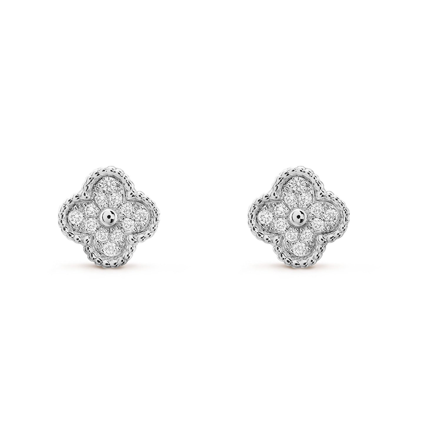 [⭐Glow]CLOVER MINI DIAMOND STUD EARRINGS