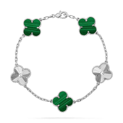 [⭐Glow] CLOVER 5 MOTIF MALACHITE BRACELET COLLECTION