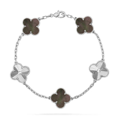 [⭐Glow] CLOVER 5 MOTIF GRAY MOP BRACELET COLLECTION