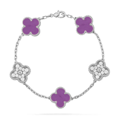 [⭐Glow] CLOVER 5 MOTIF VIOLET BRACELET COLLECTION