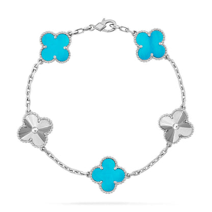 [⭐Glow] CLOVER 5 MOTIF TURQUOISE BRACELET COLLECTION