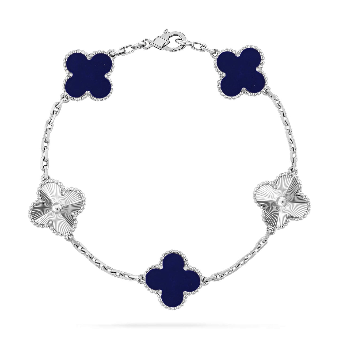 [⭐Glow]CLOVER 5 MOTIF LAPIS LAZULI BRACELET COLLECTION
