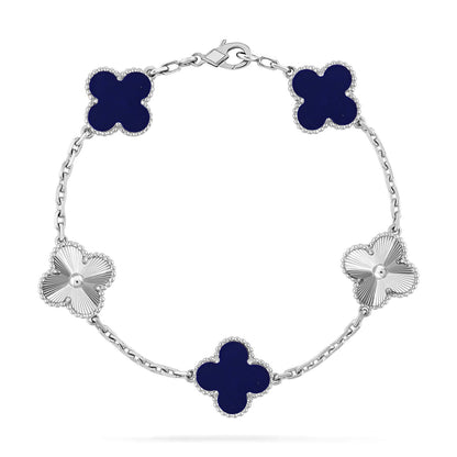 [⭐Glow]CLOVER 5 MOTIF LAPIS LAZULI BRACELET COLLECTION