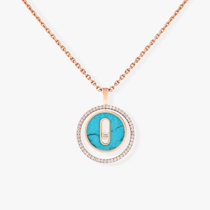[⭐Glow]Demo MOVE 1 DIAMOND TURQUOISE PINK GOLD DIAMOND NECKLACE