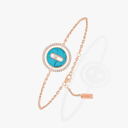 [⭐Glow]Demo MOVE TURQUOISE PINK GOLD DIAMOND BRACELET