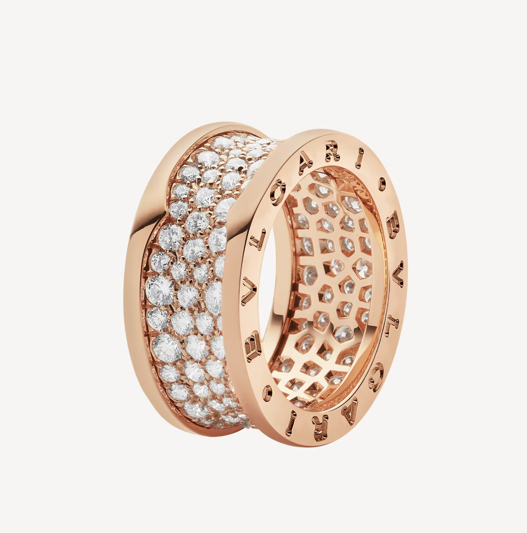 [⭐Glow]ZERO 1 WITH PAVED DIAMONDS ON THE SPIRAL RING