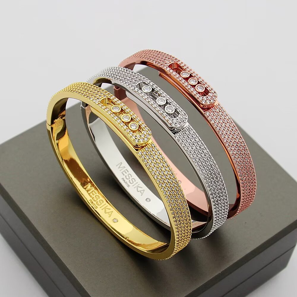 [⭐Glow]Move Noa Full Pavé Diamond Bangle Bracelet