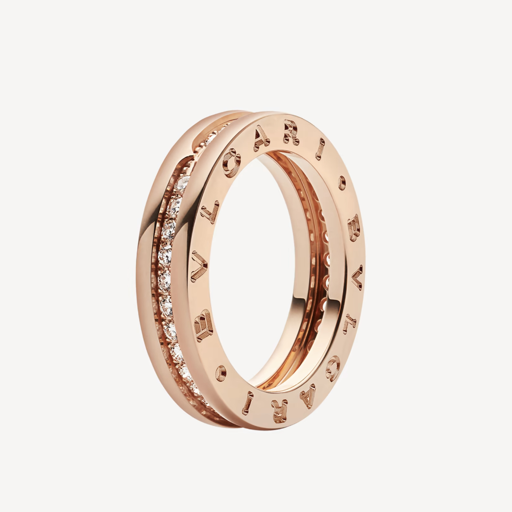 [⭐Glow]ZERO 1 ONE-BAND PAVED DIAMONDS ON THE SPIRAL RING