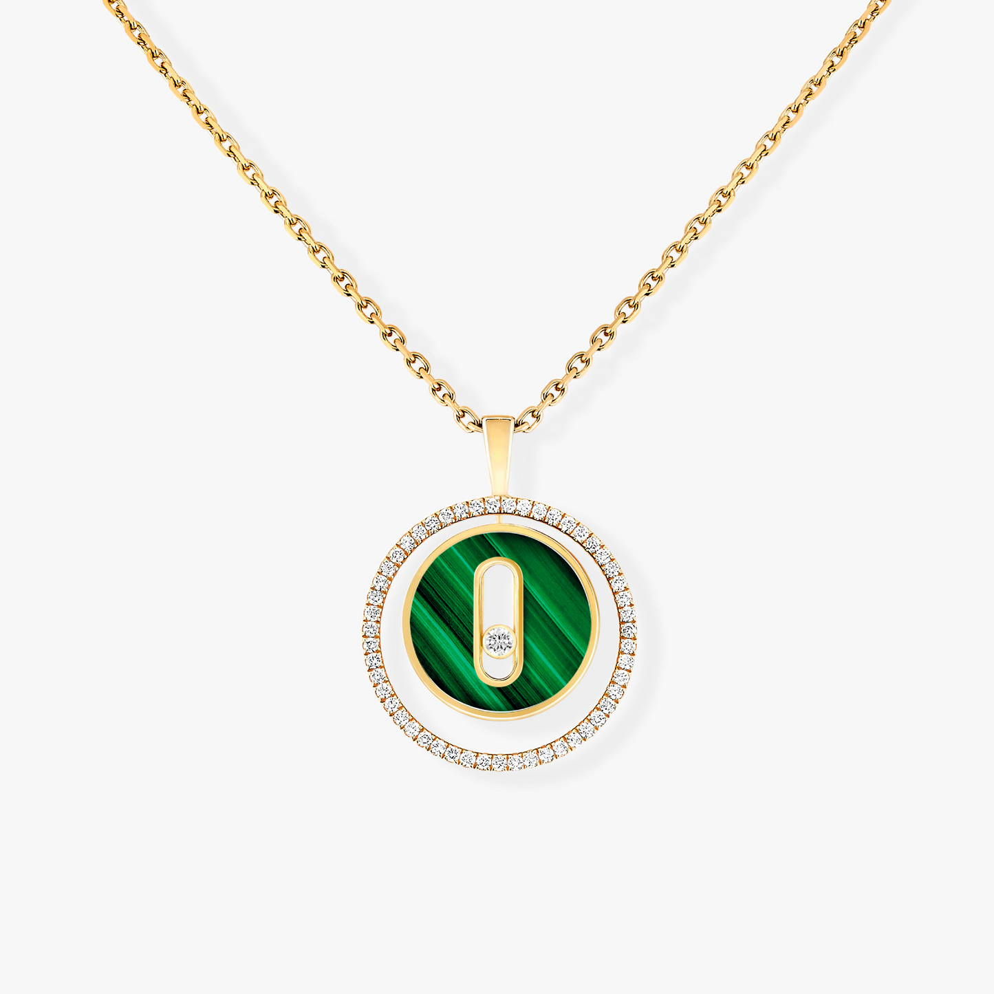 [⭐Glow]Demo MOVE 1 DIAMOND MALACHITE GOLD DIAMOND NECKLACE