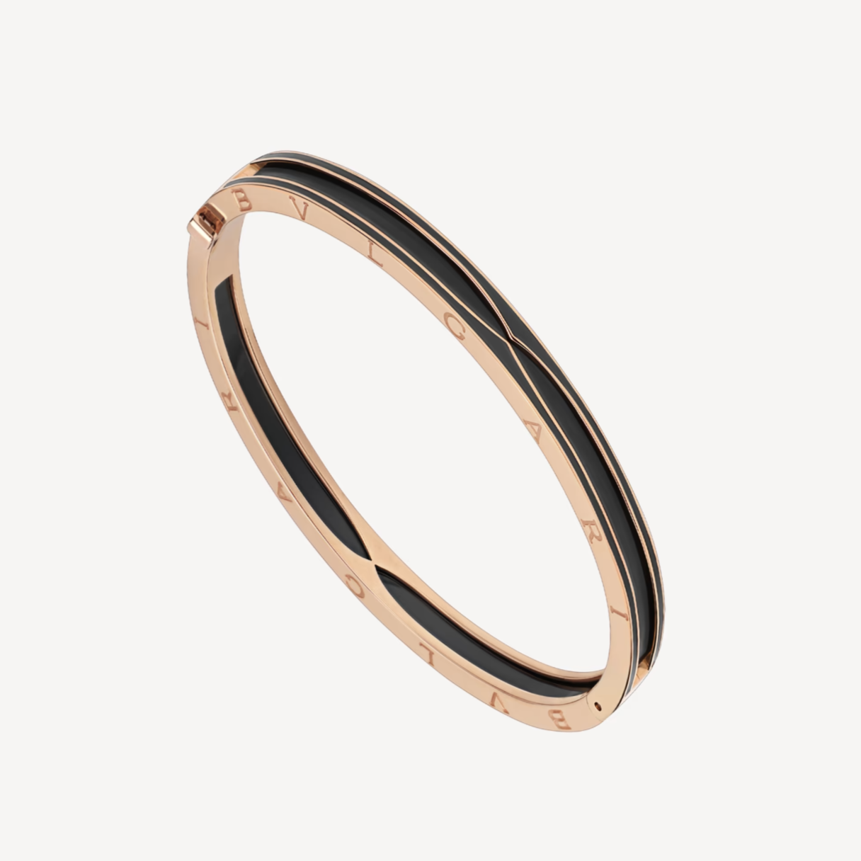 [⭐Glow]ZERO 1 PINK GOLD WITH MATTE BLACK CERAMIC BRACELET