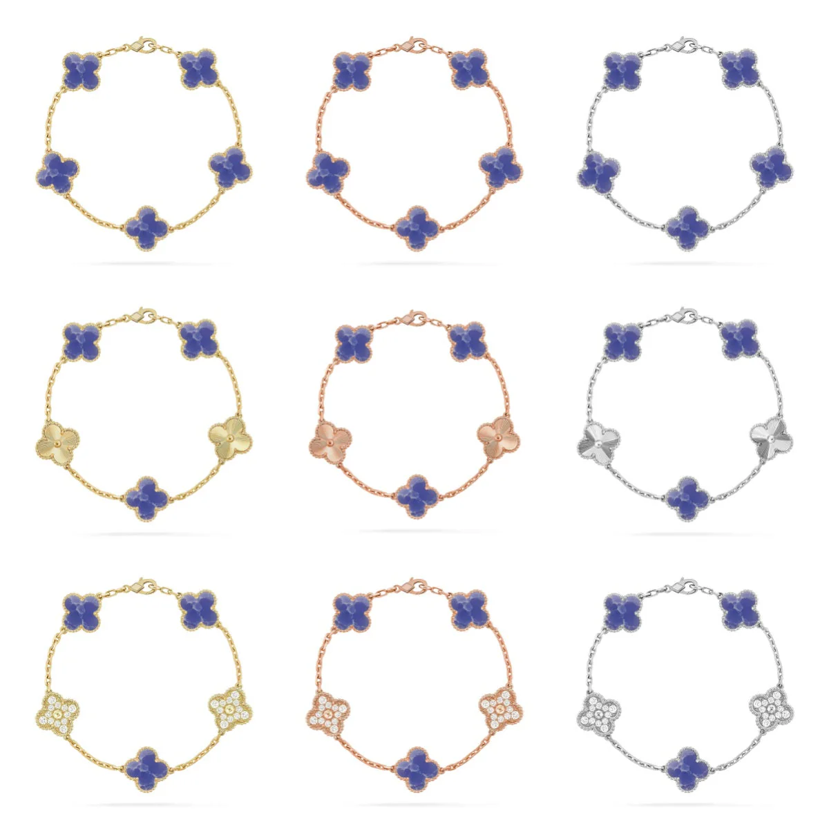 [⭐Glow]CLOVER 5 MOTIF BLUE VEINS BRACELET COLLECTION