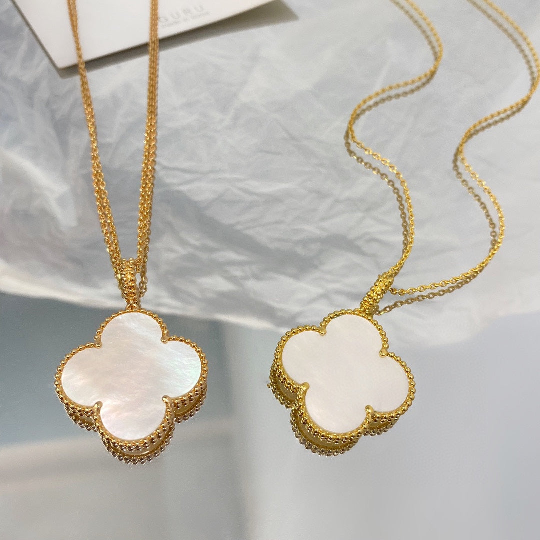 [⭐Glow]CLOVER 25MM MOP LARGE PENDANT NECKLACE