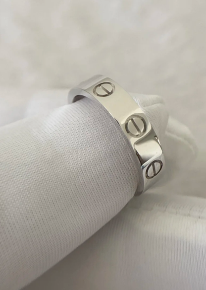 [⭐Glow]LOVE RING 4MM 1 DIAMOND SILVER